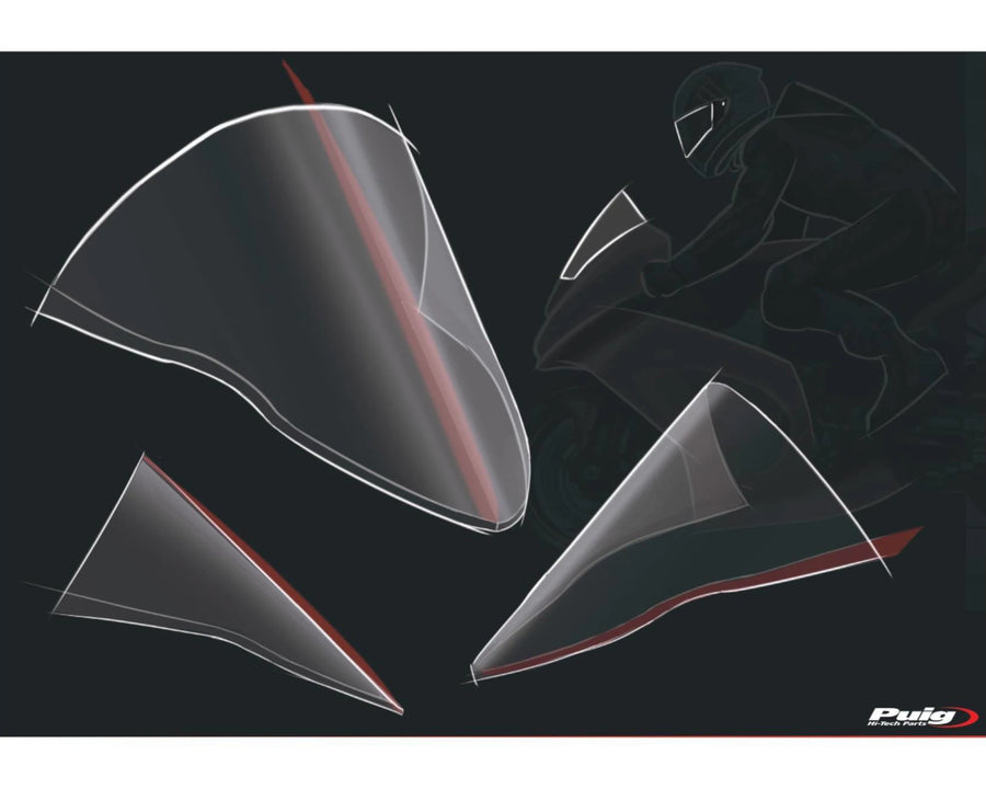 KAWASAKI ZX-10RR NINJA PERFORMANCE [2018] – R-Racer Screen – Transparent