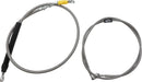 harley-davidson street bob [LA CHOPPERS] - Complete stainless steel braided handlebar cable/brake line kit-1
