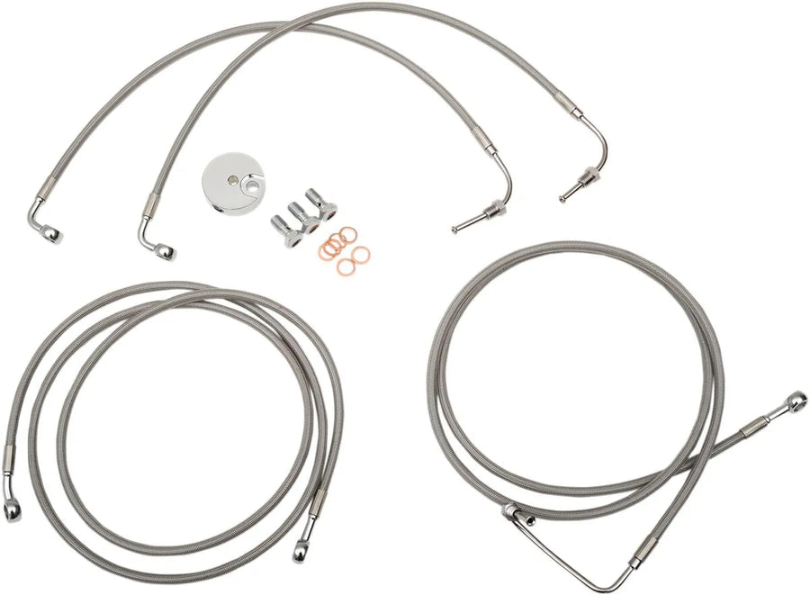 harley davidson fltruse [LA CHOPPERS] – Edelstahl-Bremsleitungs-Kit