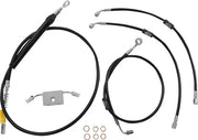Harley Davidson Fxdrs 114 [LA CHOPPERS] - Standard Black Vinyl Handlebar Cable/Brake Line Kit