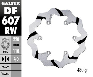 Ktm GS 125 [1983-1985] - BRAKE DISC FIXED WAVE GROOVED OVERSIZE – picture 2