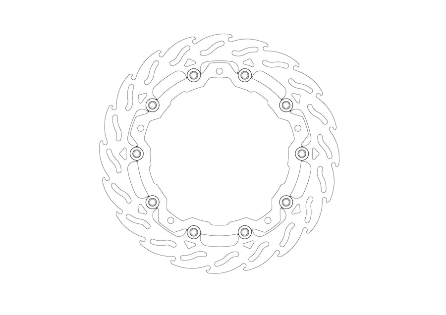 Ktm Rc 200 ABS [2022-2023] - FLAME Schwimmende Alu-Bremsscheibe – Ausführung: Black Aluminum Carrier – Bild 3