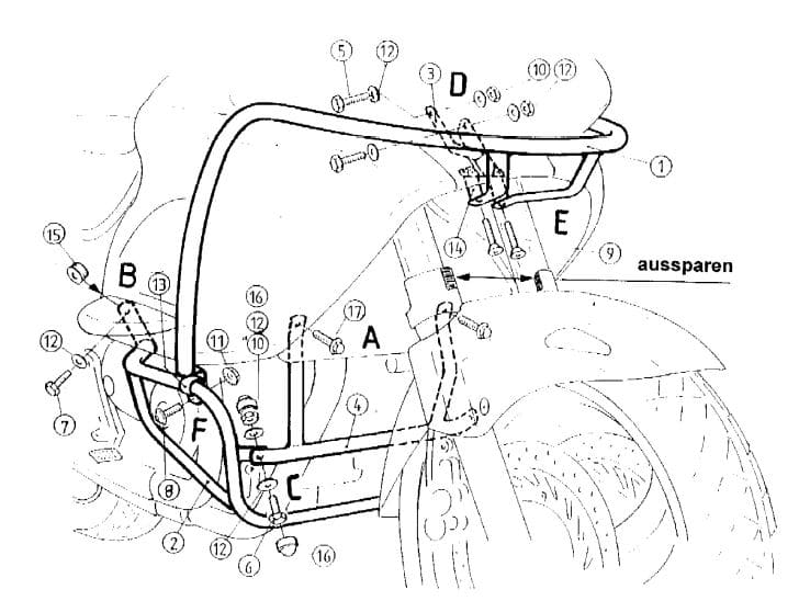 Honda NT 650 V Deauville [1998-2005] - Motorbeschermingsbalk