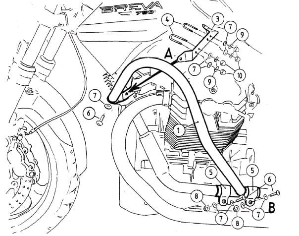 Moto Guzzi Breva V 750 ie [2003-2013] - Motorschutzbügel chrom