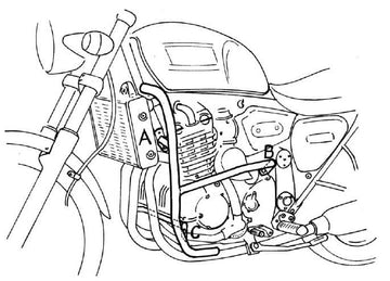Triumph Thunderbird [1995-1998] - Motorschutzbügel Detailansicht