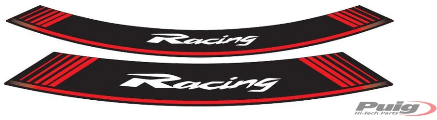 PUIG Racing Felgenrandaufkleber – Universal | Rot | PUIG 5531R