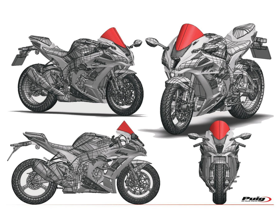 KAWASAKI ZX-10RR NINJA PERFORMANCE [2018] – R-Racer scherm – zwaar getint