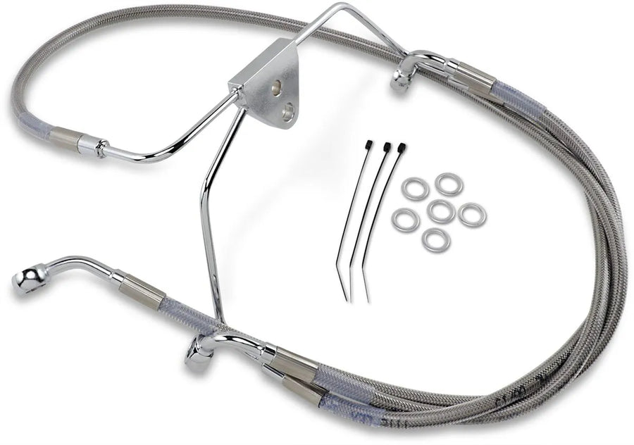 harley davidson flhtcui [DRAG SPECIALTIES] - Stainless steel extended brake line kit