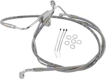 harley davidson flhtc [DRAG SPECIALTIES] - RVS verlengde remleidingset