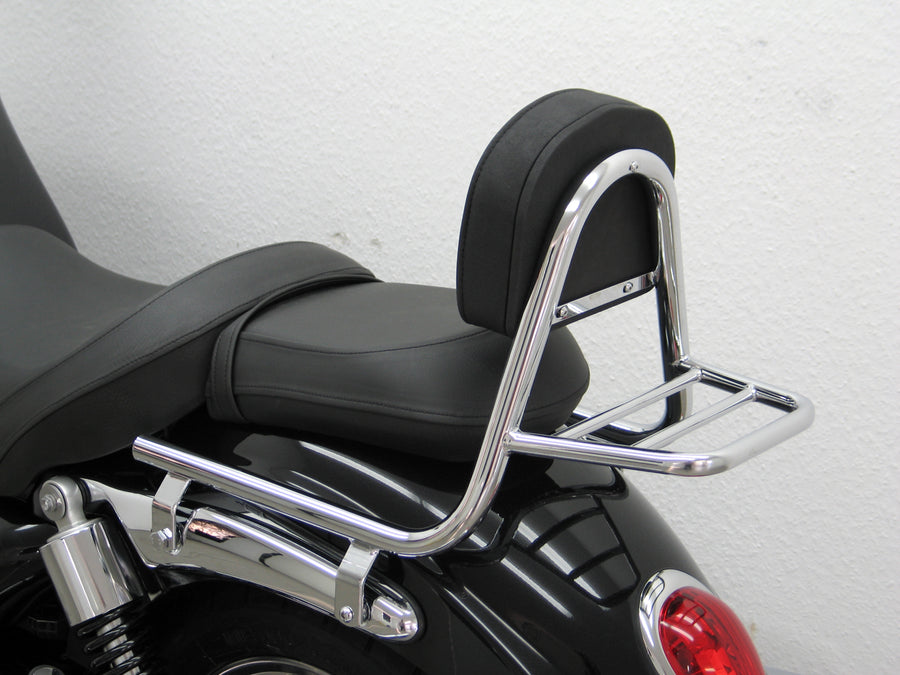 Triumph Rocket III Roadster [2010-2017] - Sissy Bar gemaakt van pijp met kussens en bagagerek