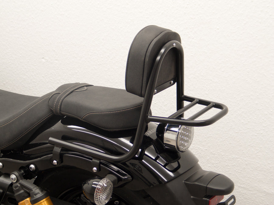 YAMAHA XV 950 R [2013-2020] - Sissybar gemaakt van pijp met kussen en bagagerek, zwart