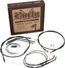harley davidson flstf [BURLY BRAND] - Complete Black Vinyl Handlebar Cable/Line Kit for Ape Hanger-3