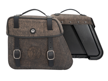 Motortas [Hepco & Becker] - leren tassenset Robuuste uitsparing 19 L incl. tas snelsluiting - uitsparing