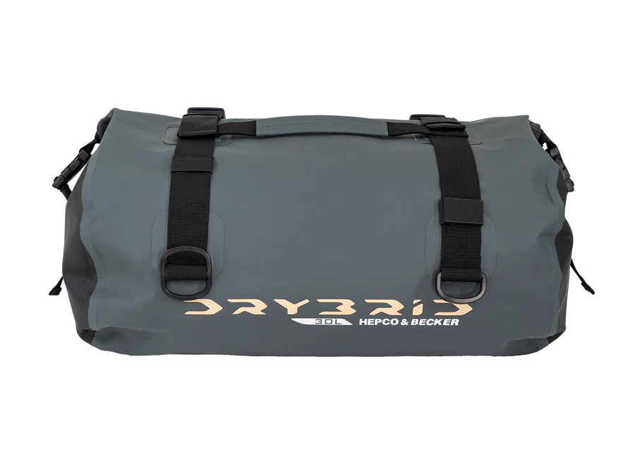 Motorradtasche [Hepco & Becker] - Drybrid Bag 30L Motorrad Gepäckrolle wasserdicht – Gurtbefestigung