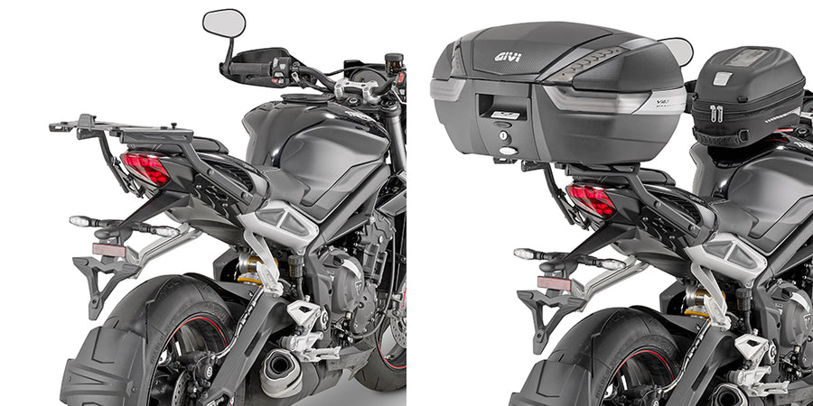 Triumph Street Triple 765 RX [2025–2026] – Topcaseträger für Monokey oder Monolock
