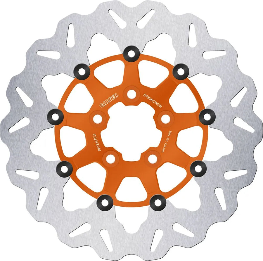 Harley-Davidson XL 1200 T Super Low [2015-2016] - Wave® Bremsscheibe – Oberfläche: Orange, Silber – Bild 1