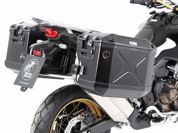 Honda CRF 1100 L Africa Tw [2024-2026] - Kofferträgerset Cutout Edelstahlträger inkl. Xplorer Cutout schwarz Kofferset