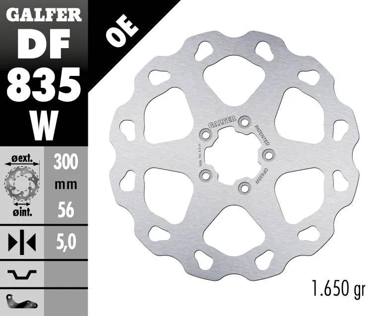 Harley-Davidson XL 1200 C Sportster Custom [2020] - Wave® Bremsscheibe – Oberfläche: Silber, Edelstahl – Bild 2