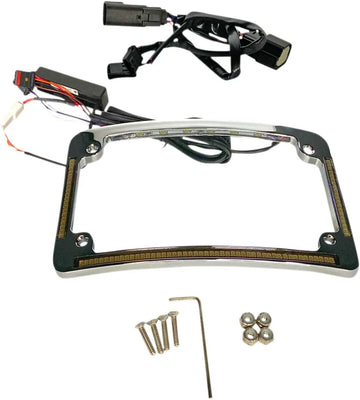 harley davidson flhr [CUSTOM DYNAMICS] – LED radius license plate frame - 0