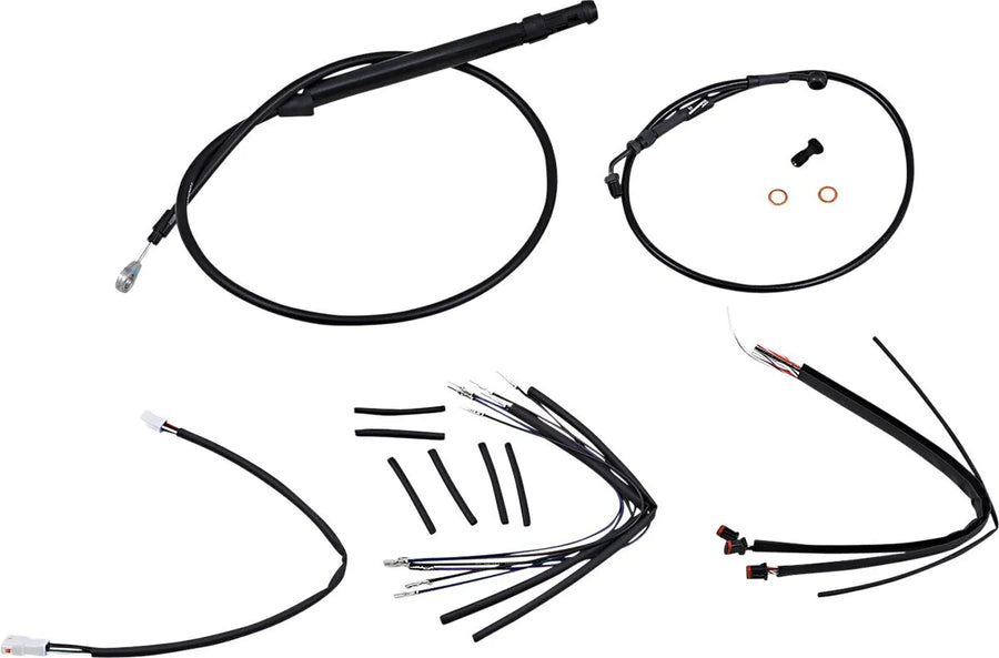 harley davidson flfb [BURLY BRAND] - Handlebar cable and brake line kit for Burly Ape handlebars