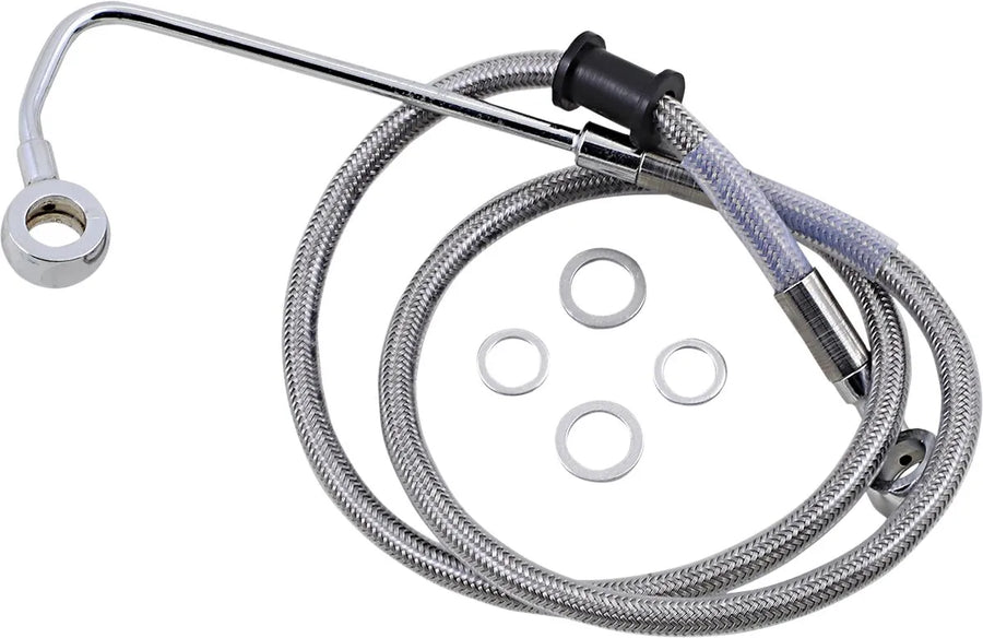 harley davidson fxsb [DRAG SPECIALTIES] - Verlengde roestvrijstalen remleiding
