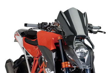 TRIUMPH BONNEVILLE T 120 BLACK [2025] - New Generation Sport Windschild | Carbon-Optik | PUIG 7014C