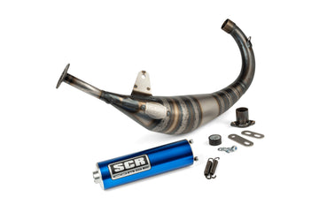 Derbi Senda DRD X-Treme SM '10 - '17 50 2T D50B0 - Auspuff Racing Line 70 80 Blau