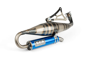 Aprilia SR Netscaper 50 2T LC - Uitlaat Handgemaakt 70 blauw