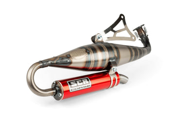 Aprilia SR Netscaper 50 2T LC - Uitlaat Handgemaakt 70 rood