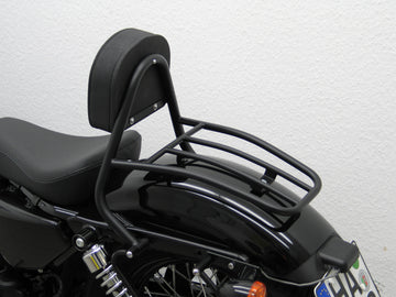 Harley Davidson Sporter achtenveertig [2010-2020] -Diver Sissy Bar met kussens en bagagerek, zwart