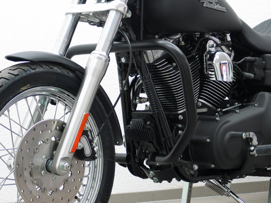 Harley Davidson Dyna Glide Low Rider [2015-2017] - Beschermende bar, grote versie gemaakt van 38 mm buis, hoekvorm, zwart