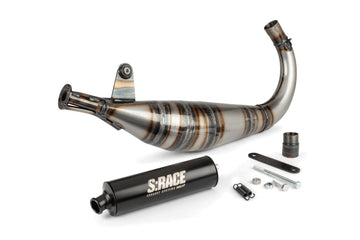 Beta RR SM 50 2T - Uitlaat S Race 85-100 Low-Mount Zwart