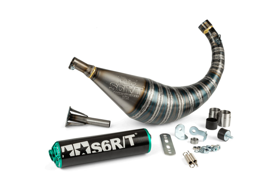 Rieju SMX SM 50 2T AM6 - Auspuff R/T 70 - 80 Schwarz / Türkis
