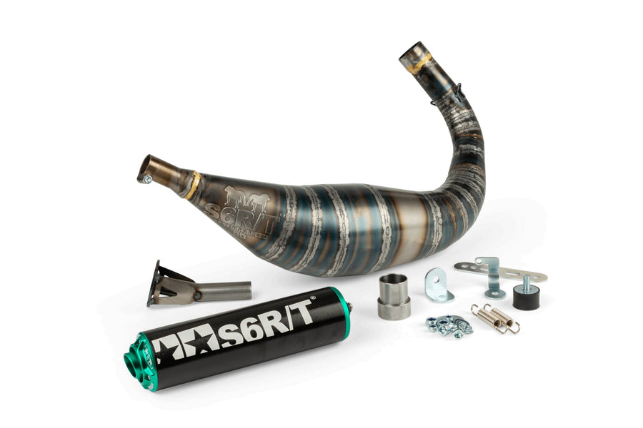 Beta RR SM 50 2T - Uitlaat R/T 90-100 Zwart/Turkoois
