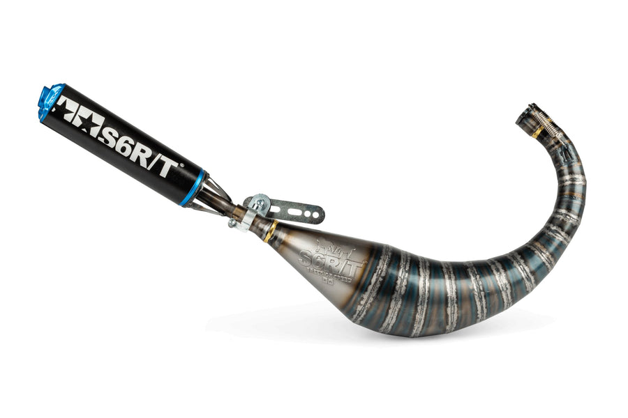 Derbi Senda R X-Race Trail '05 - '10 50 2T D50B0 - Auspuff R/T 70-80 Schwarz/Blau