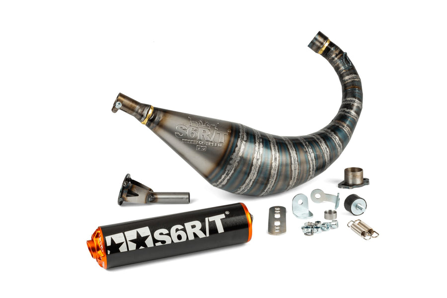 Derbi Senda R X-Treme Enduro '05 - '10 50 2T D50B0 - Auspuff R/T 70-80 Schwarzorange