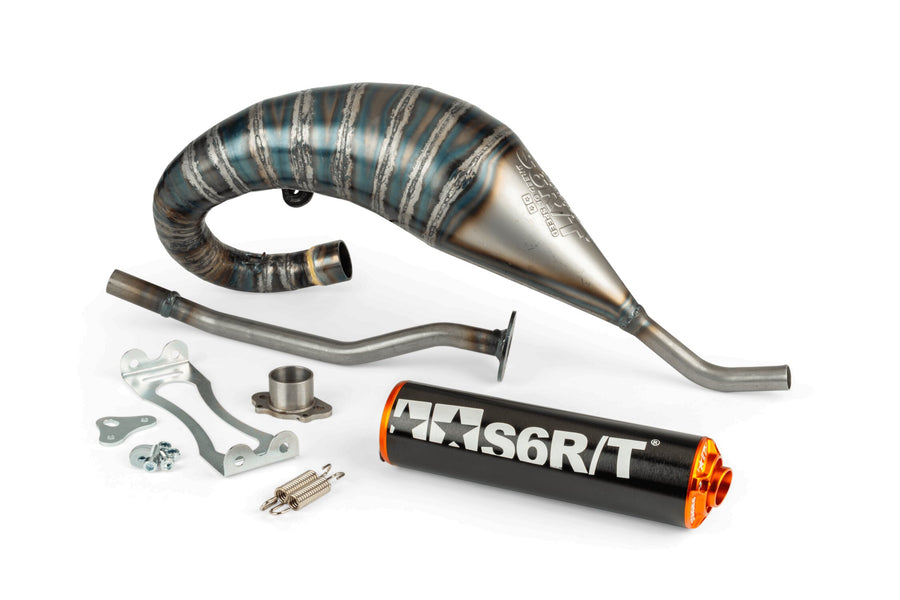 Aprilia SX SM 50 2T D50B0 [2007–] - Auspuff R/T Hoch Schwarzorange