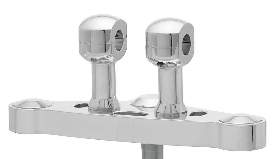 Aluminium riser voor stuur met 25-aluminium risers voor stuur met 25,4 mm (1 ′) Ø, 75 mm hoog, gepolijst. Met 1/2 ″ UNC -thread.