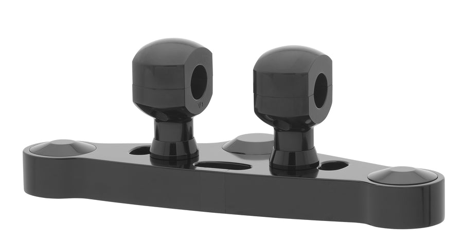 Aluminum riser for handlebars with 31-aluminum riser for handlebars with 31.75 mm (1 1/4 ′) Ø, 50 mm high, black anodized. With 1/2 ″ UNC thread.