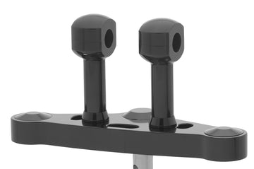 Aluminium riser voor stuur met 31-aluminium stijgbuis voor stuur met 31,75 mm (1 1/4 ′) Ø, 100 mm hoog, zwart geanodiseerd. Met 1/2 ″ UNC -thread.