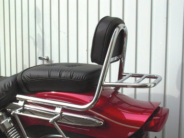 Suzuki GZ 125 Marauder [1998-2001] - Sissy Bar gemaakt van pijp met kussens en bagagerek