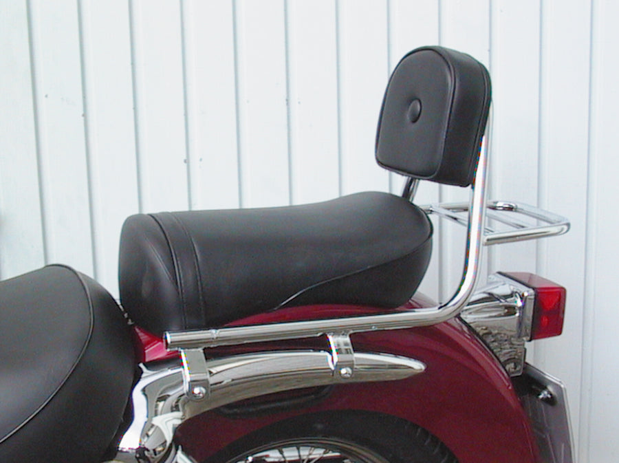 Suzuki VL 125 LC Intruder [1999-2007] - Sissy Bar uit pijp met kussens en bagagerek