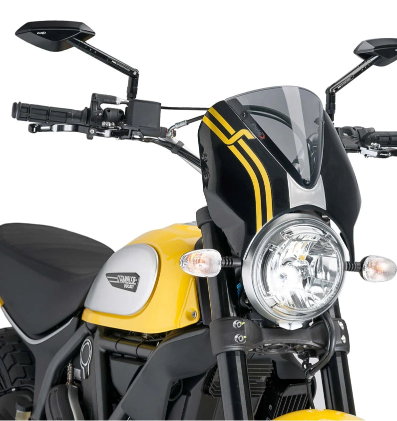 DUCATI SCRAMBLER 800 ICON DARK [2025] – RetroVision Windschild Visier – Getönt