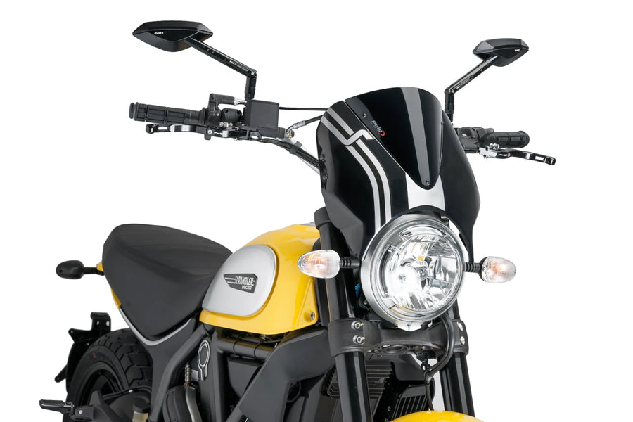 DUCATI SCRAMBLER 800 ICON DARK [2025] – RetroVision Windschild Visier – Getönt