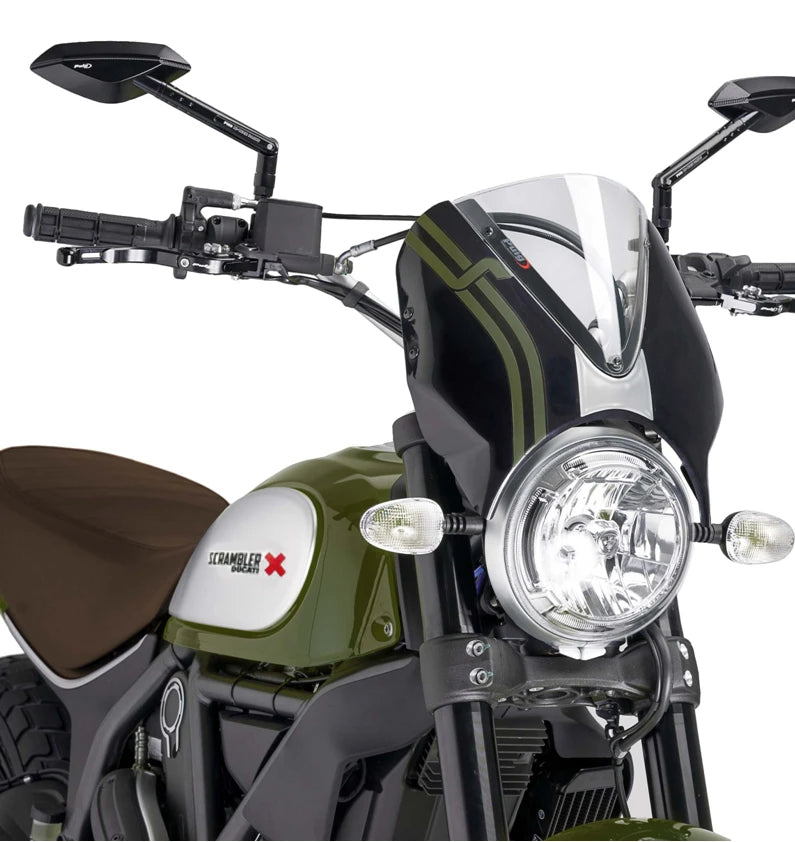 DUCATI SCRAMBLER 800 ICON DARK [2025] – RetroVision Windschild Visier – Getönt