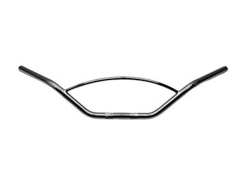 Motorradlenker Ø 25 - Lenker mit gerundeter Strebe Ø 12 mm, 870 mm breit, schwarz