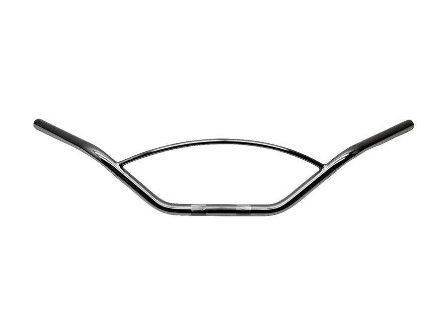Motorcycle driver Ø 25 - handlebar with rounded strut Ø 12 mm, 870 mm wide, black
