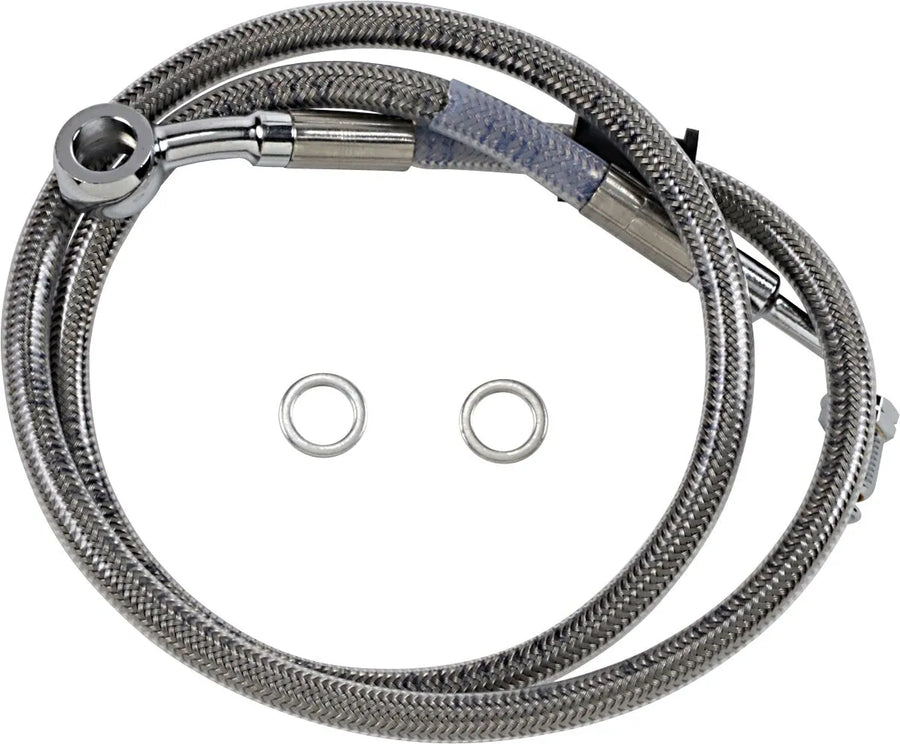 harley-davidson street bob [DRAG SPECIALTIES] – Extended stainless steel brake line