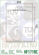 Harley -Davidson Low Rider S fxlrst [HiFlofiltro] - HiFlofiltro Performance Oil Filter Chrom-2