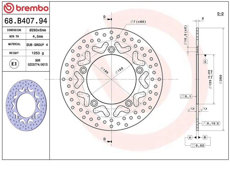 Kymco Ak 550 Premium [BREMBO] - Serie Oro starre remschijf - 68B40794